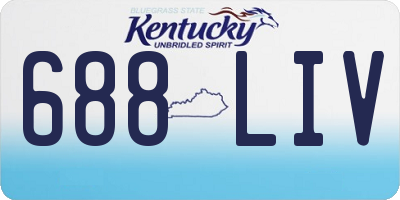 KY license plate 688LIV