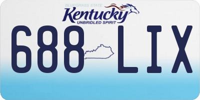 KY license plate 688LIX