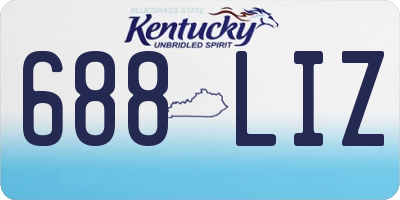 KY license plate 688LIZ