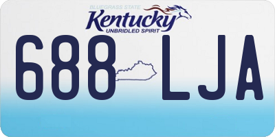 KY license plate 688LJA