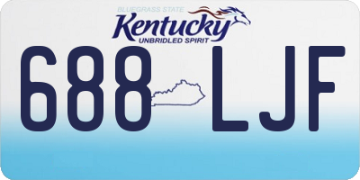 KY license plate 688LJF