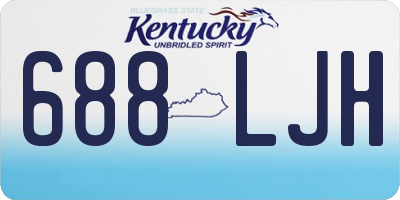 KY license plate 688LJH