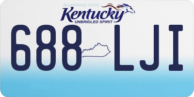 KY license plate 688LJI