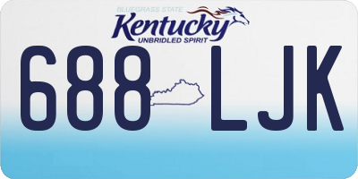 KY license plate 688LJK