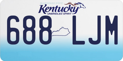 KY license plate 688LJM