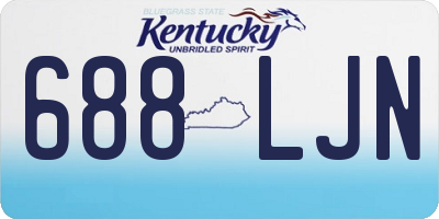 KY license plate 688LJN