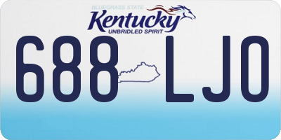KY license plate 688LJO