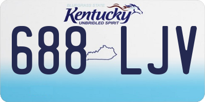 KY license plate 688LJV