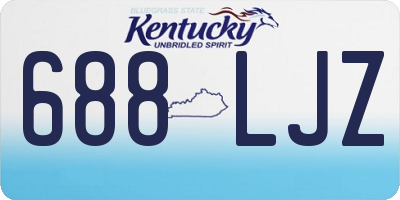 KY license plate 688LJZ