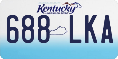 KY license plate 688LKA