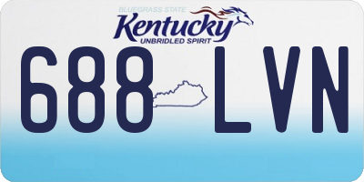 KY license plate 688LVN