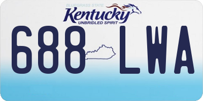 KY license plate 688LWA
