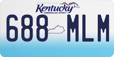 KY license plate 688MLM