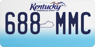 KY license plate 688MMC