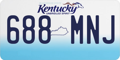 KY license plate 688MNJ