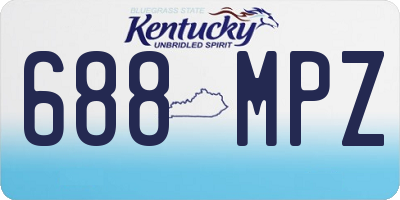 KY license plate 688MPZ
