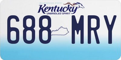 KY license plate 688MRY