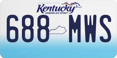 KY license plate 688MWS