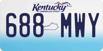 KY license plate 688MWY