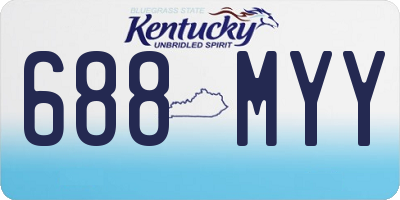 KY license plate 688MYY