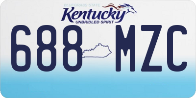 KY license plate 688MZC