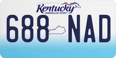 KY license plate 688NAD