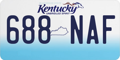 KY license plate 688NAF