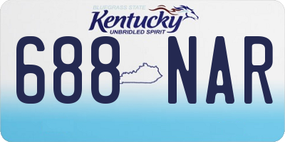 KY license plate 688NAR