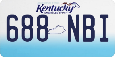 KY license plate 688NBI