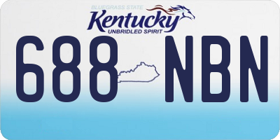 KY license plate 688NBN