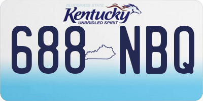 KY license plate 688NBQ