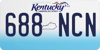 KY license plate 688NCN