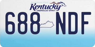 KY license plate 688NDF