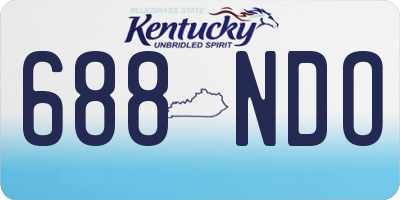 KY license plate 688NDO