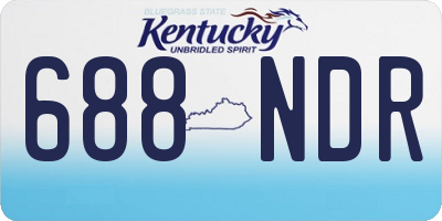KY license plate 688NDR