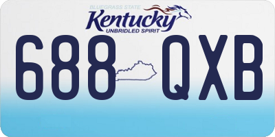 KY license plate 688QXB