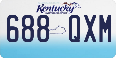 KY license plate 688QXM