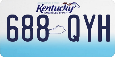 KY license plate 688QYH