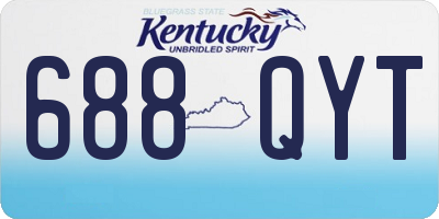 KY license plate 688QYT