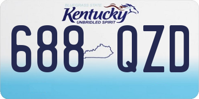 KY license plate 688QZD