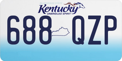KY license plate 688QZP