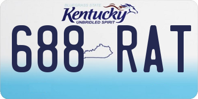 KY license plate 688RAT