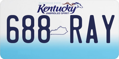 KY license plate 688RAY