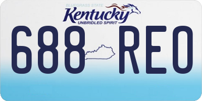 KY license plate 688REO