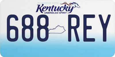 KY license plate 688REY