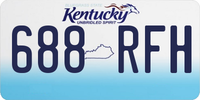 KY license plate 688RFH