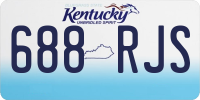 KY license plate 688RJS