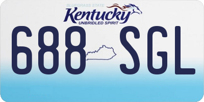 KY license plate 688SGL