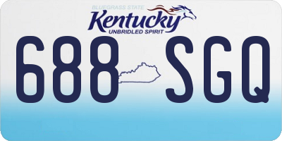 KY license plate 688SGQ