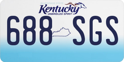 KY license plate 688SGS